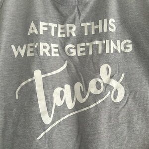 Grey racerback taco tank